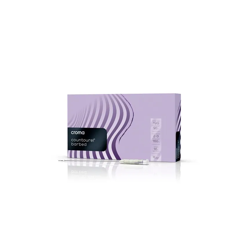 CROMA Fils Tenseurs Countourel Barbed 19G W / 90mm: viso, collo, guance | 16 pezzi