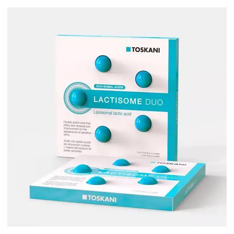 TOSKANI - Peeling Lactisome Duo | Peaux sensibles - 5perles de 1ml TOSKANI - Peeling Lactisome Duo | Peaux sensibles - 5perles de 1ml