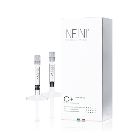 INFINI Collagen C+ EYE | Concentrated Tissue Stimulator for Eye Contour | Collagen & Hyaluronic Acid | 2 Syringes of 1ml